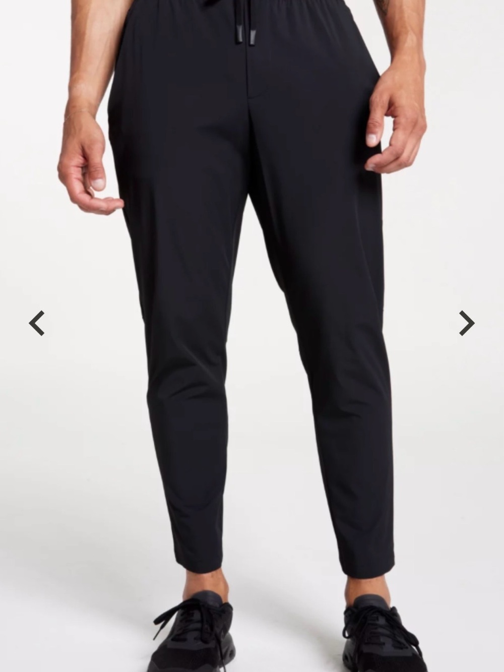Men's Black Tapered Jogger Pants